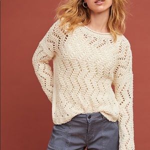 Anthropologie Akemi + Kin Sable Pointelle Pullover